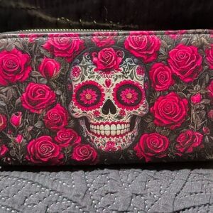 Floral Skull Women's Wallet